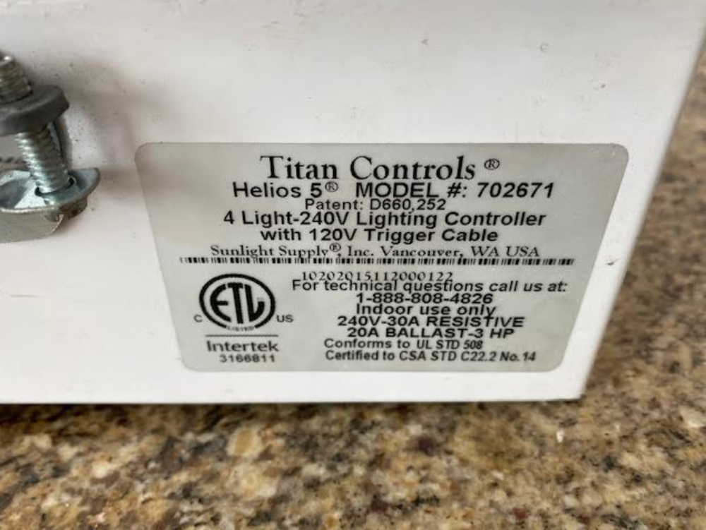 Helios 5 Titan Controls