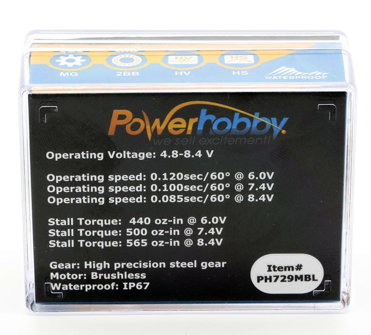 Powerhobby 729MBL High Torque High Speed HV Waterproof Brushless Servo