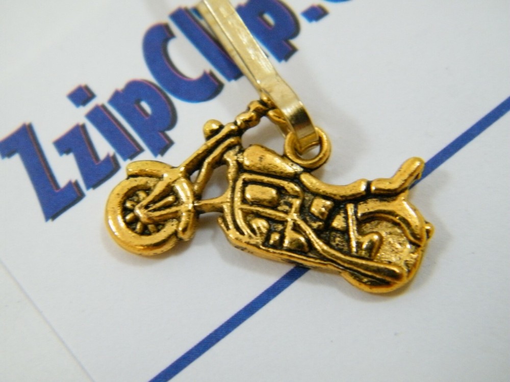 (12) NEW! MOTORCYCLE ZIPPER PULLS PLASTIC ZZIPCLIP 1"