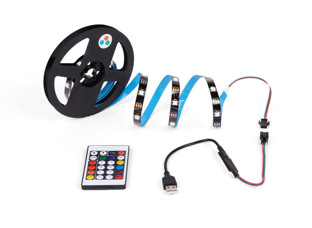 Animated USB Powered LED Light Strips with Remote 44"