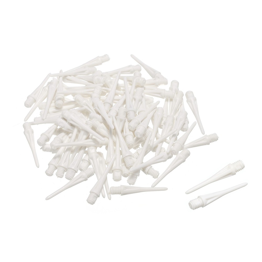 Plastic Dart Tips, 50 Pack 2BA Thread Soft Dart Tips Plastic Tip, White