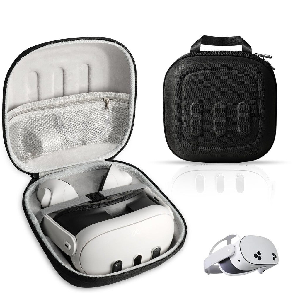 Q3S Hard Carrying Case for Meta Quest 3/Quest 3S VR Headset, Touch Controller...