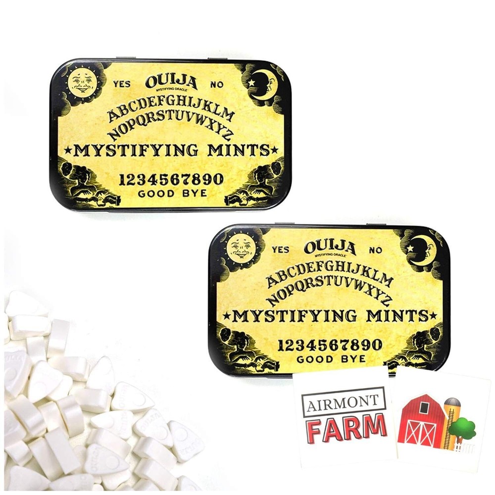 Mystifying Mints Ouija Board Tin with Planchette Shapped Mints (2 Pack)