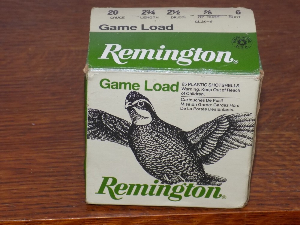 Vintage Remington Game Load Shotshells Empty Box