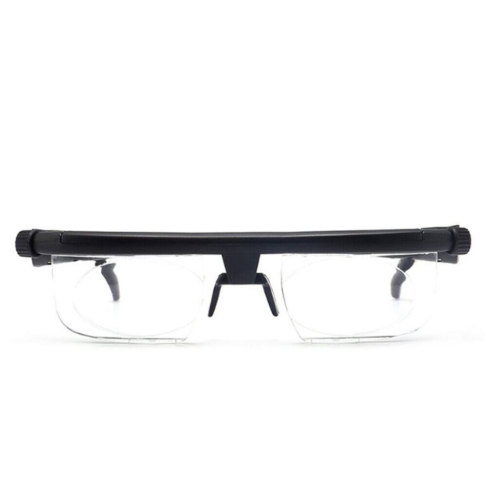 Dial Adjustable Glasses Variable Focus For Reading Distance Vision Eyeglasses US