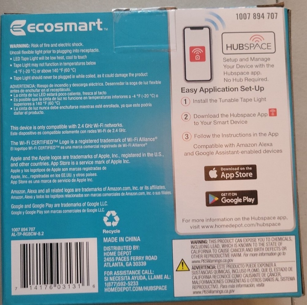 ECOSMART USB Powered TunableTape Light 1007894707