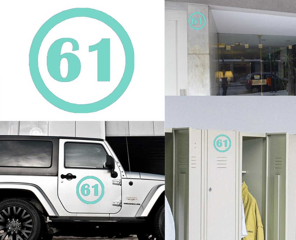 Number 61, Sticker Vinyl Version v1b