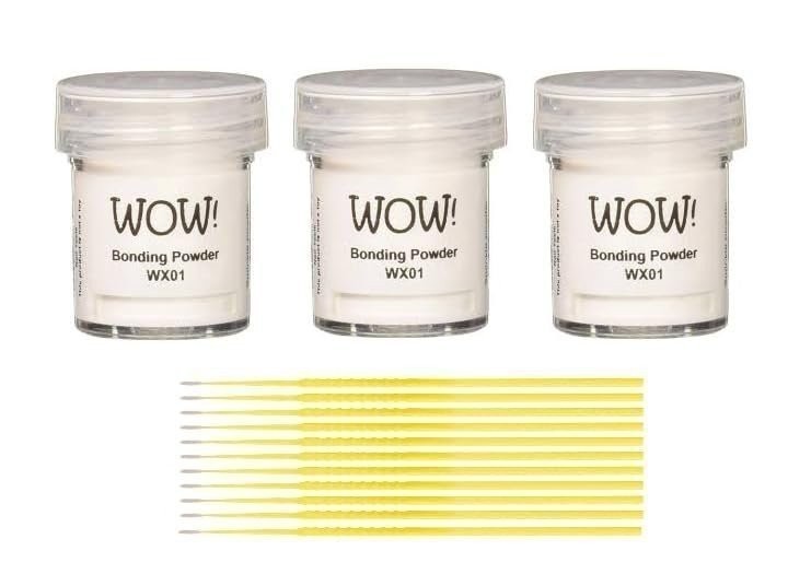 Wow! Embossing Powder Bundle - 3 Pack Wow Bonding Powder 15ml (45ml Total)...