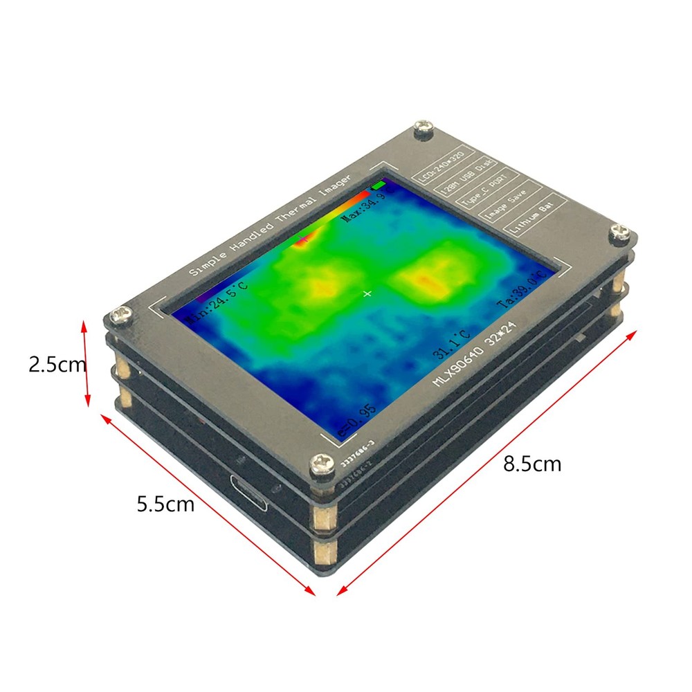 Upgraded MLX90640 Infrared Thermal Imager Portable Sensor...