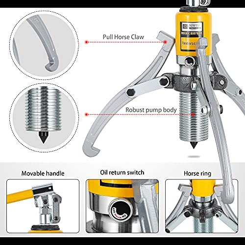 5T Hydraulic Gear Puller Wheel Bearing Pulling Separator Pump Adjustable Oil