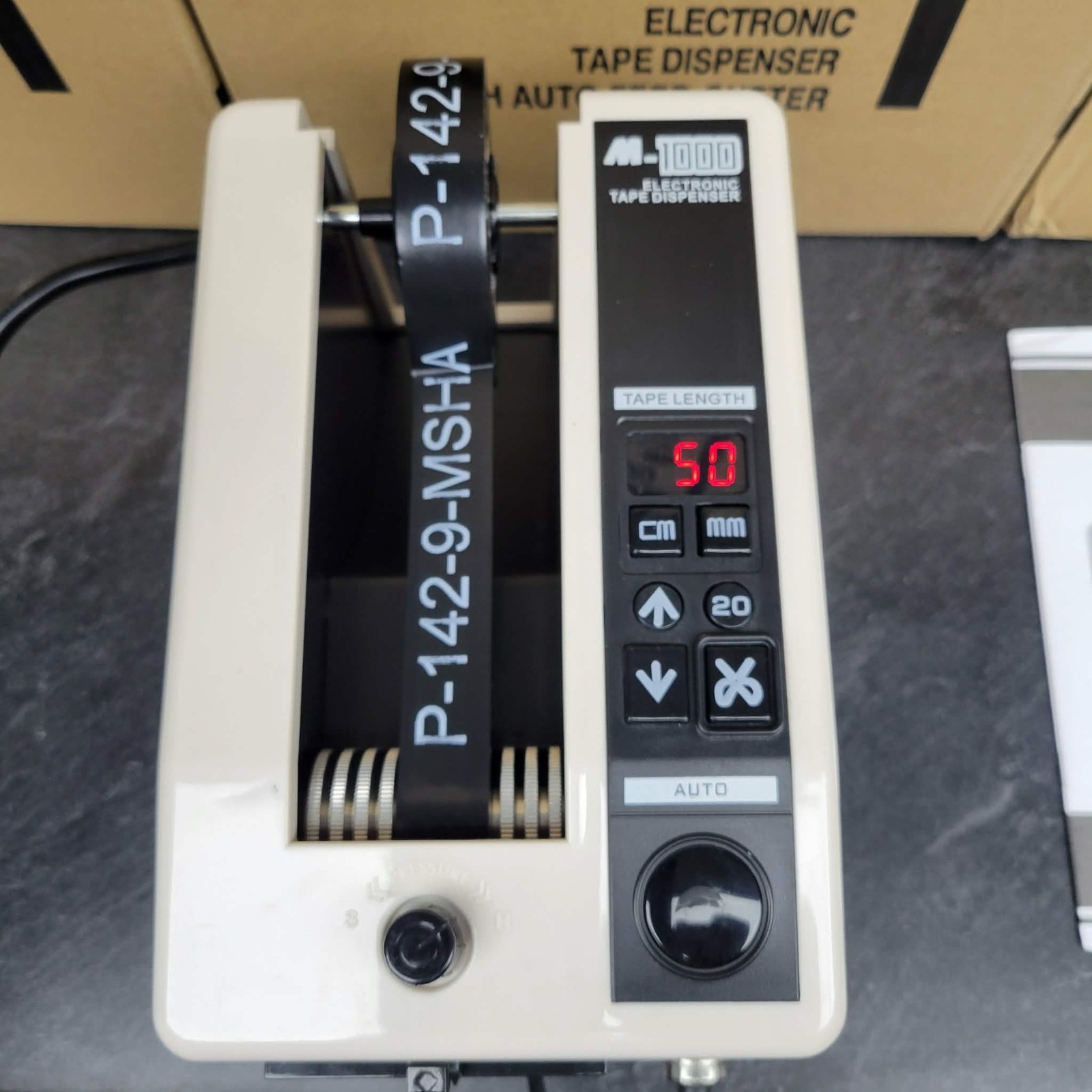 New M-1000 Tape Dispenser, Adhesive Tape, Fully Automatic Tape Cutter NIB 110V