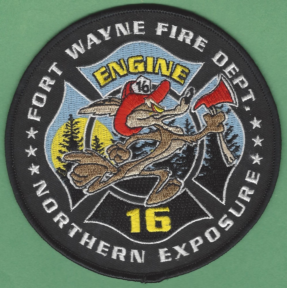 FORT WAYNE INDIANA ENGINE COMPANY 16 FIRE PATCH WYLE E. COYOTE