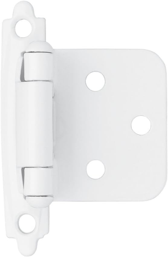 Cabinet Hinges Self Closing Flush Mount White H0103AV Pair
