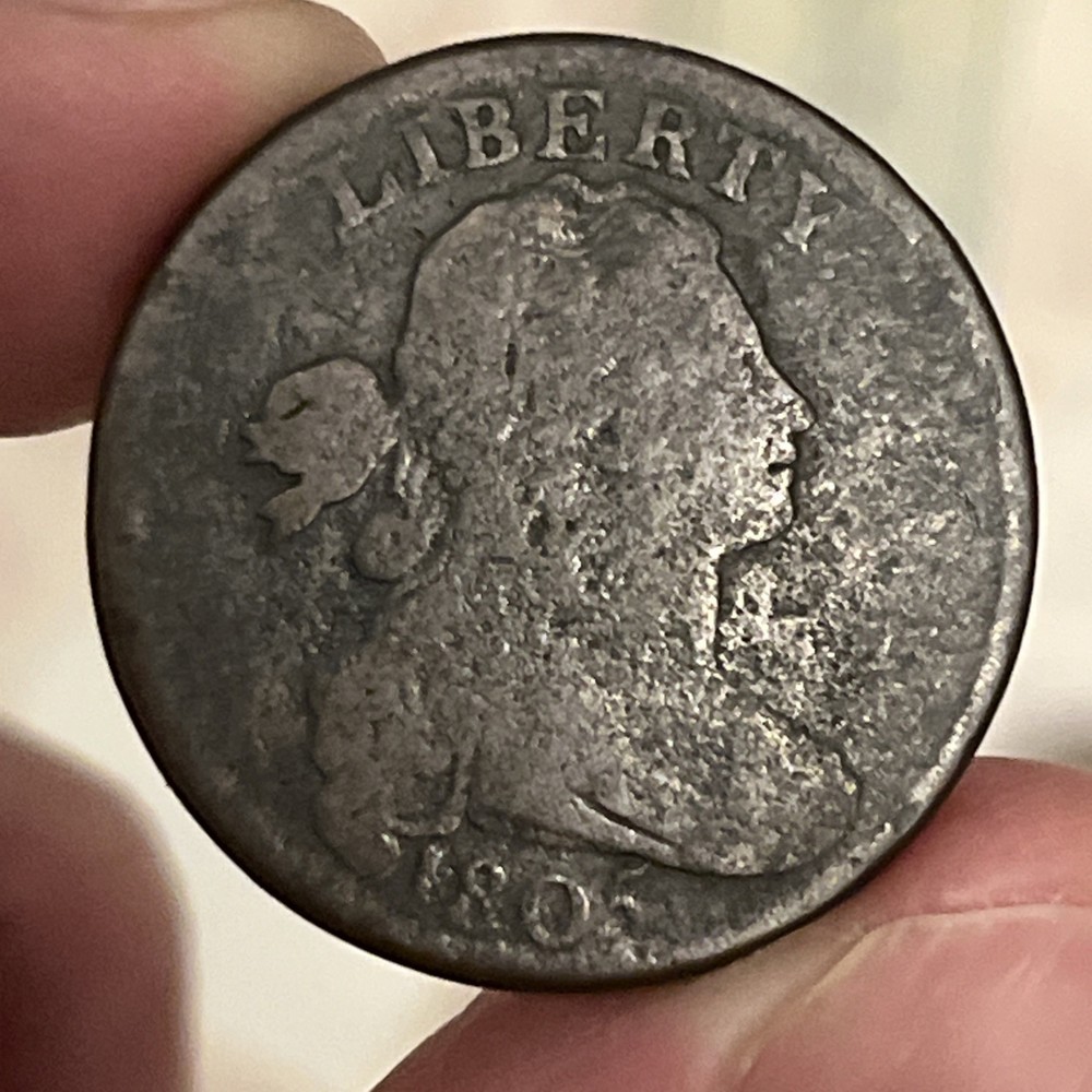1805 Draped Bust Large Cent Fine Coin