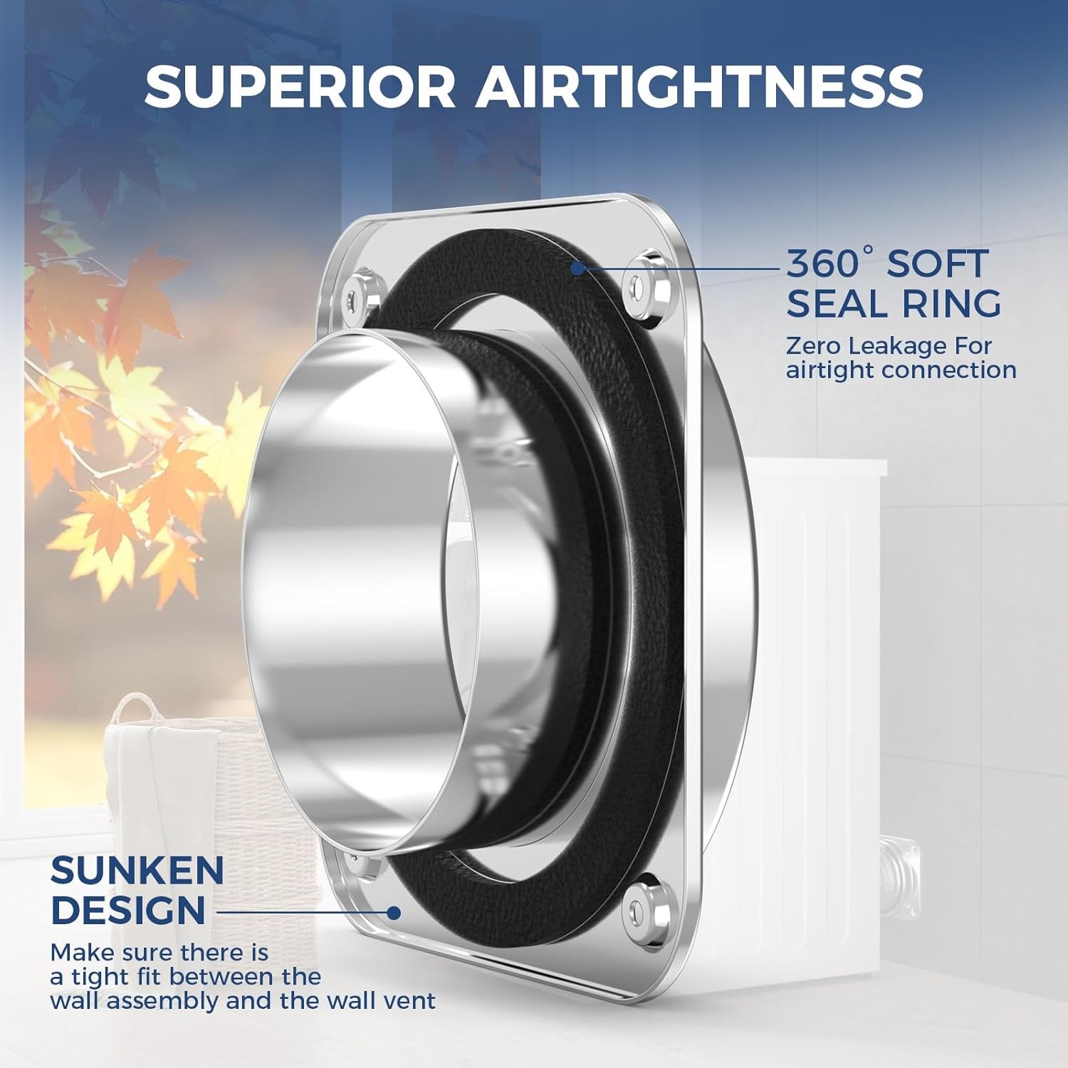 ALORAIR 4" Magnetic Dryer Vent Connector Kit w/Aluminum Telescoping Foil Duct