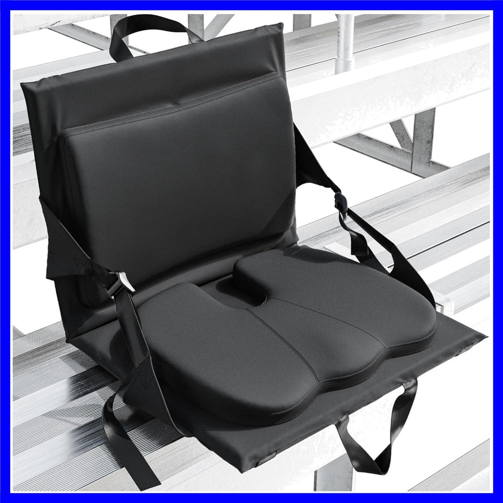 Stadium Seats with Back Support - Adjustable Memory Foam Bleacher Chairs with...