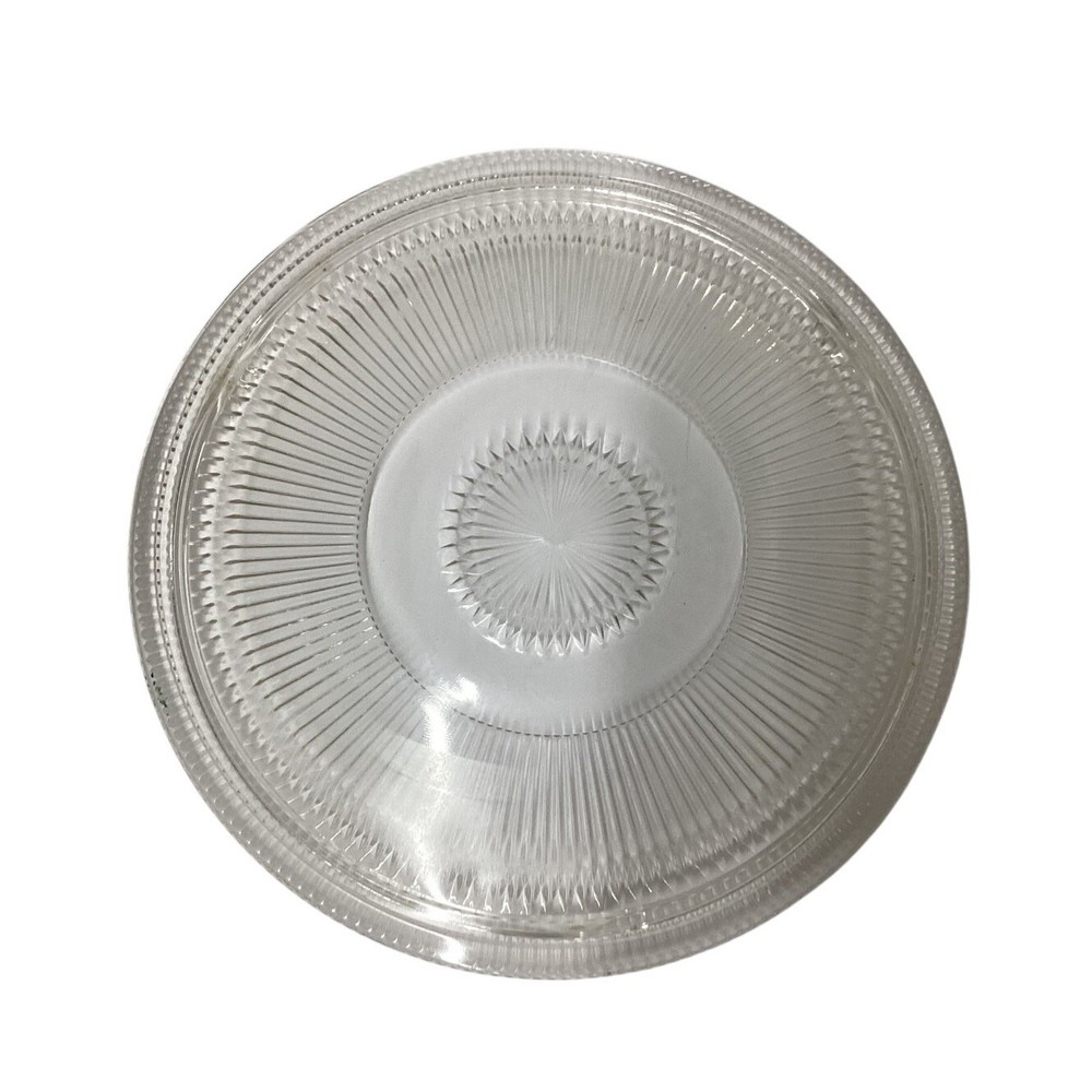 Clear Pressed Glass Platter Starburst
