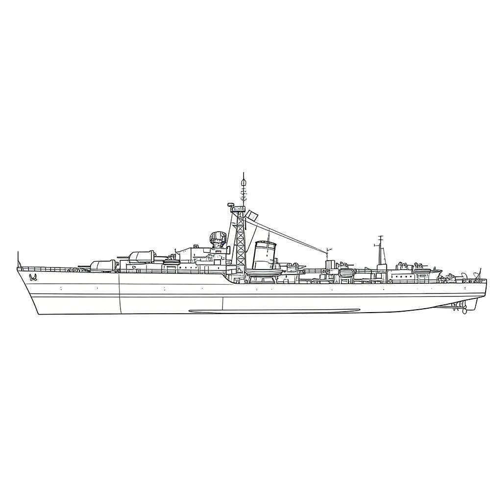 SSMODEL SSC700171 1/700 Military Model HMS Battle Class Destroyer Water Line
