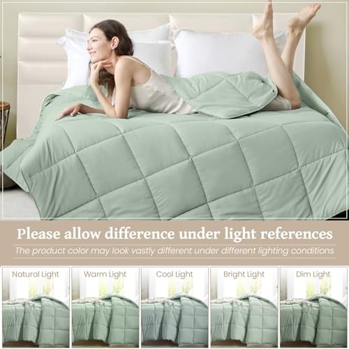 Comforter Size - Duvet Insert Down Alternative Bed Comforter, King Green