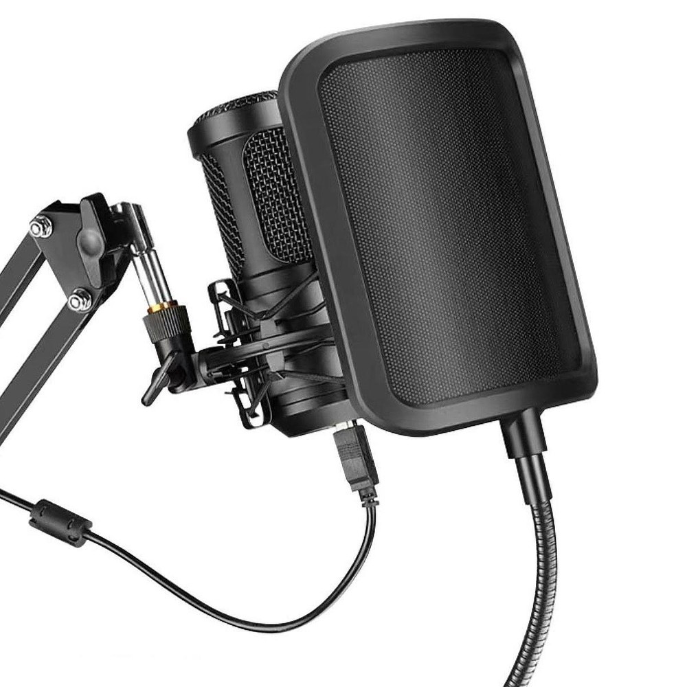 Mic Pops Filter Microphone Isolation Shield Handheld Mic Shield Curved Metal