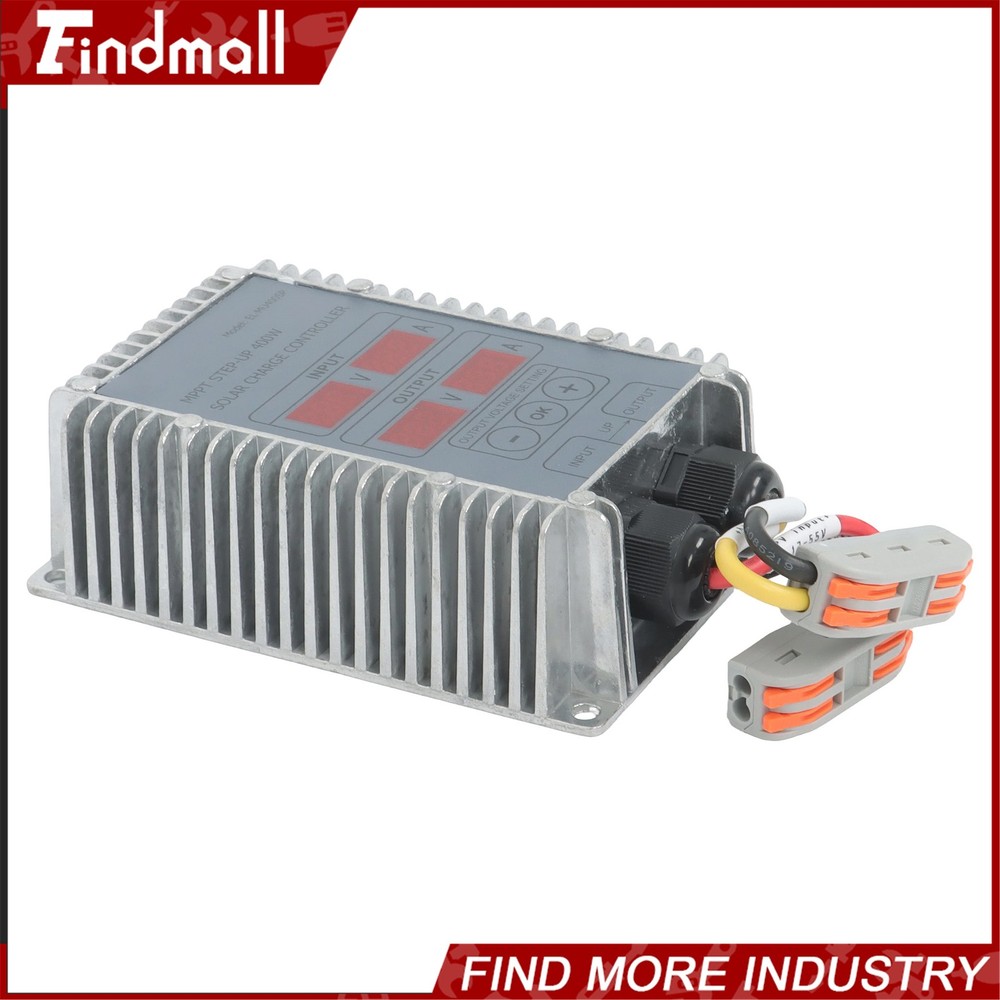 Findmall Solar Battery Charge Controller Boost MPPT Voltage Adjustable 400W