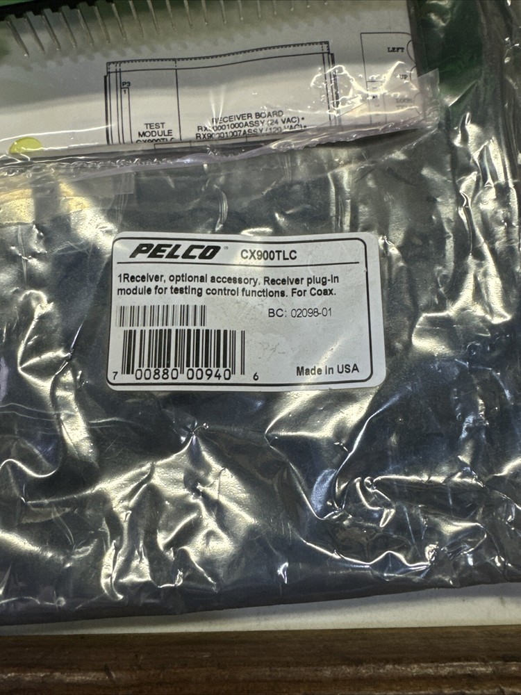 Pelco CX900TLC Receiver Plug Module For Testing Control Functions