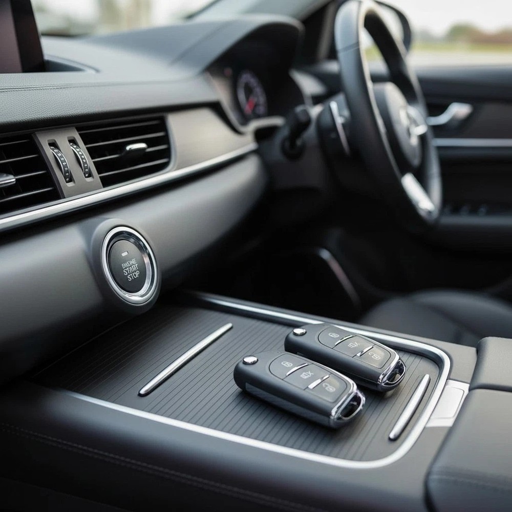 Complete Car Security System: Remote Start, Push to Start, Alarm Features