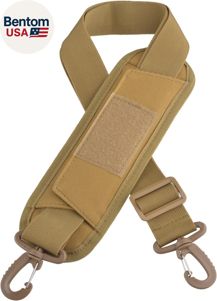 Bag Shoulder Strap Replacement Adjustable Strap with Padded Metal Hooks for Cros
