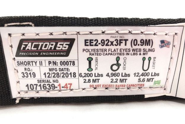 Factor-55 00078 SHORTY STRAP II 3'x2"