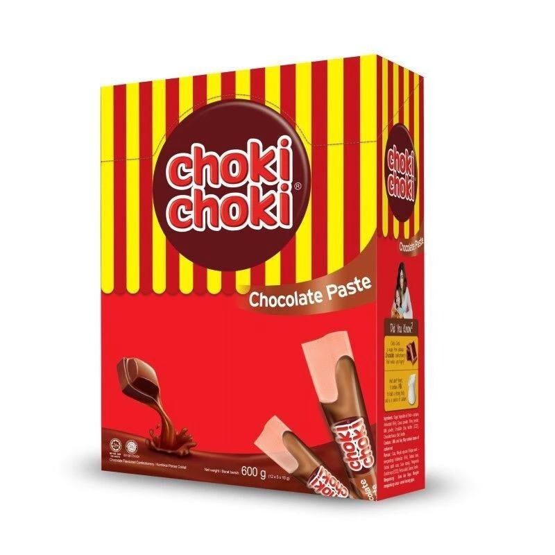 3x Choki Choki Chocolate Paste Stick Snacks (60pcs/Box) 12 Packet