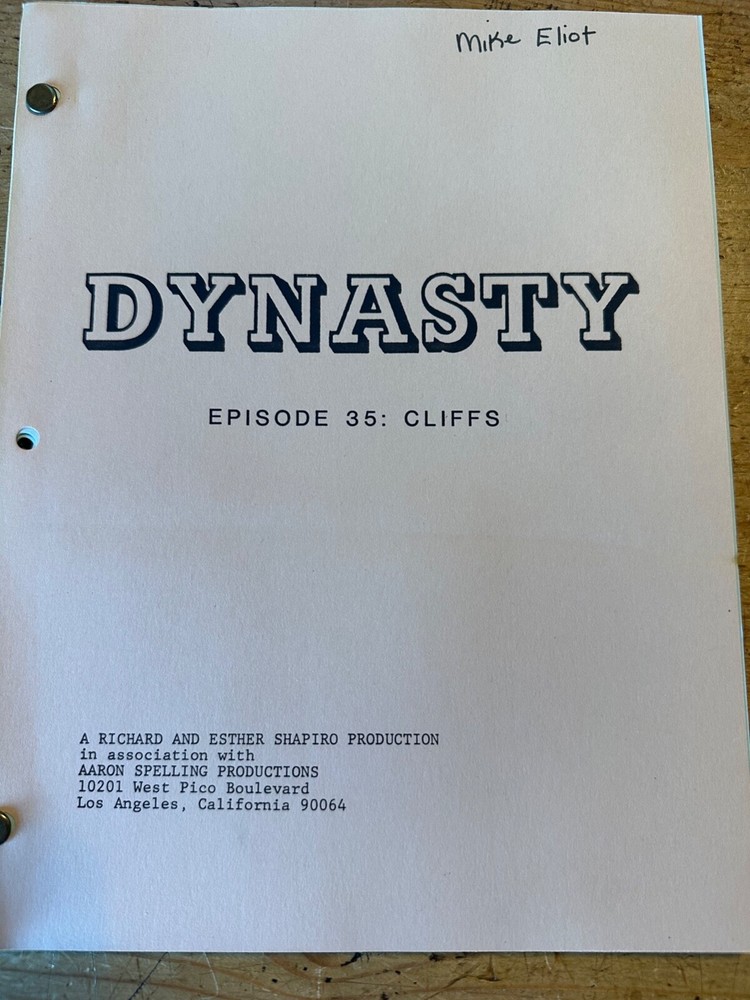 DYNASTY TV SHOW SCRIPT EPISODE THE CLIFFS REV FINAL DRAFT JOAN COLLINS