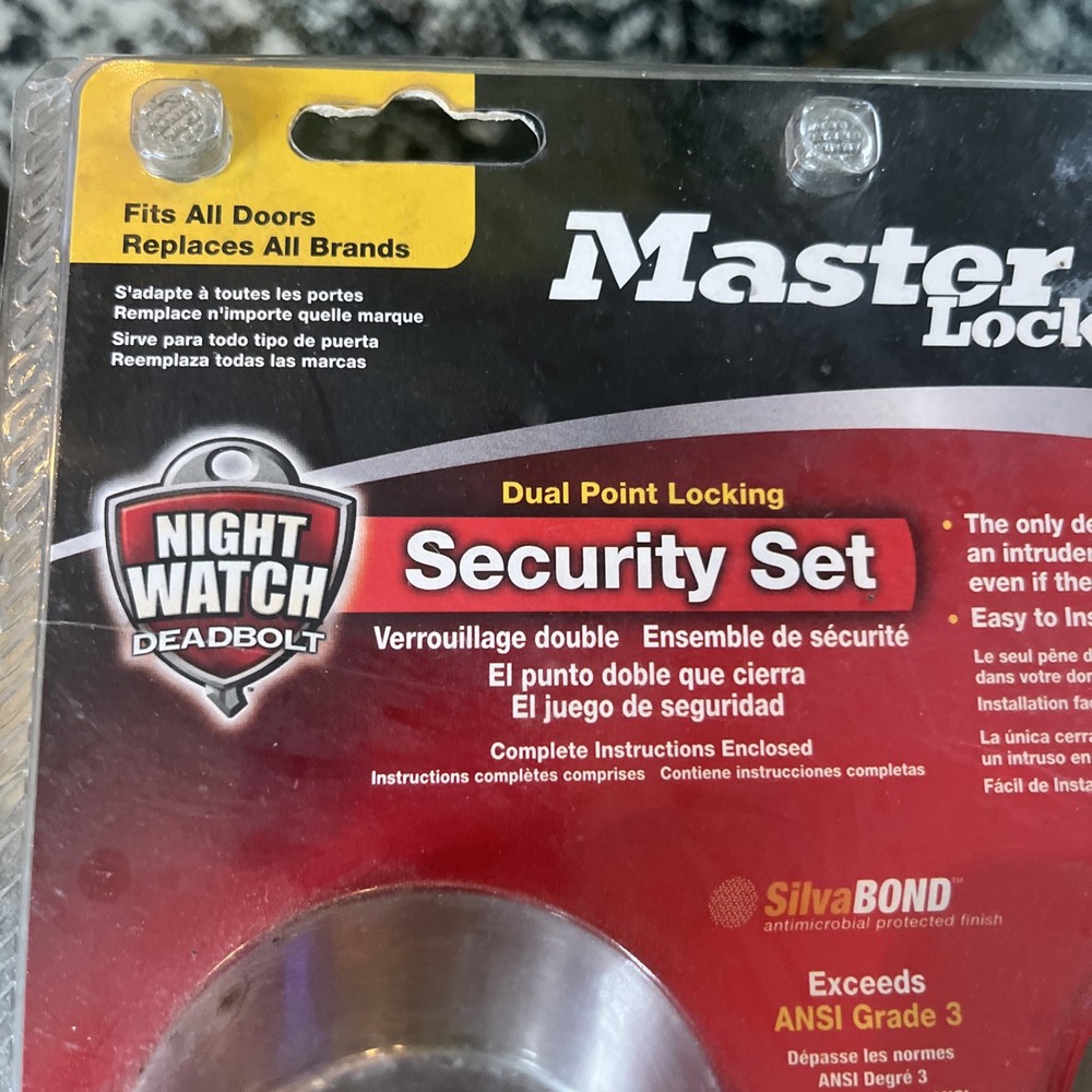 Master Lock Security Set Deadbolt 2 Pack Keyed Alike nickel silver New