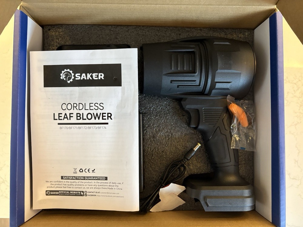 Saker 21 Volts Adjustable Speed Multi-Use Cordless Leaf Blower Model BF170