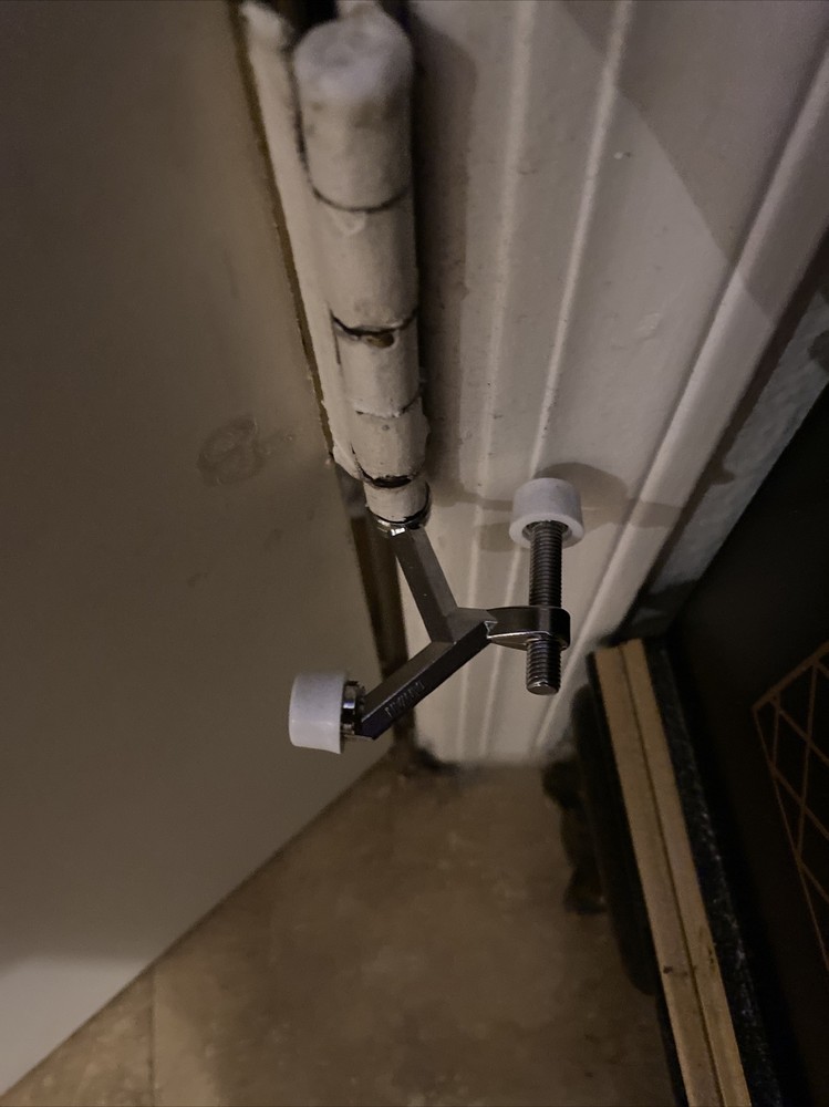 Hinge Doorstop Adjustable 30 Degree Chrome