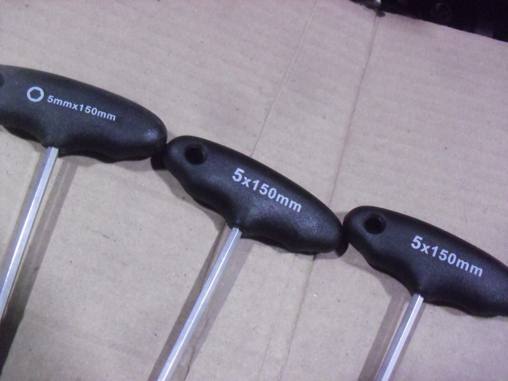 THREE !! 5mm x 150mm T Handle Hex Wrenches