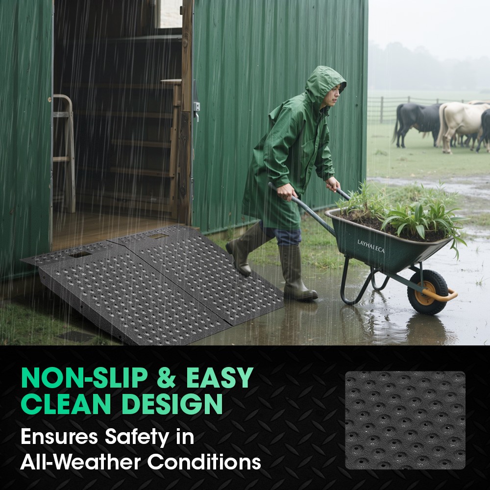 36" x 48" Shed Ramp for Riding Mower 1500LB Anti-Slip Punch Plate Ramp 2PC Alloy