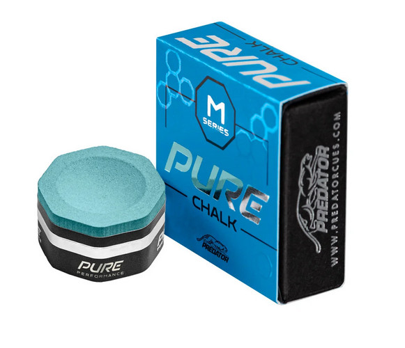 Predator Pure Pool Billiard Cue Stick Chalk - 1 Piece Medium (Teal)