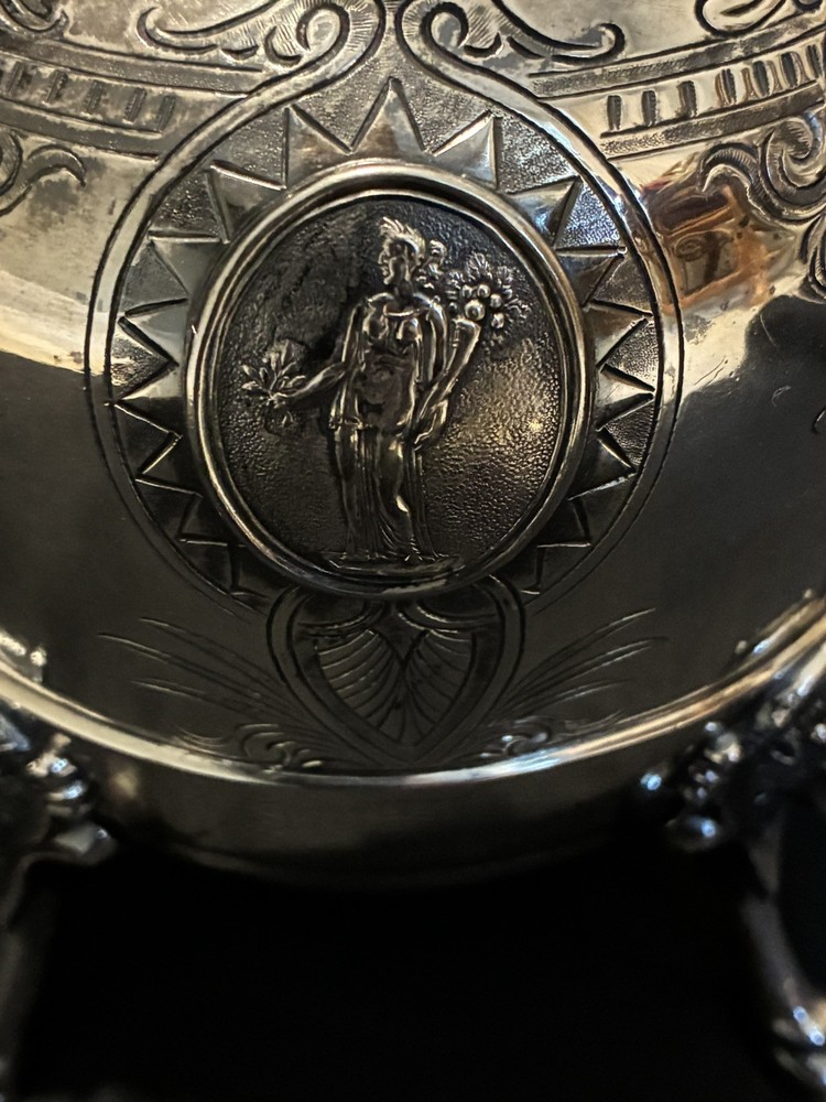 Antique Silver Plated Webster Teapot #5