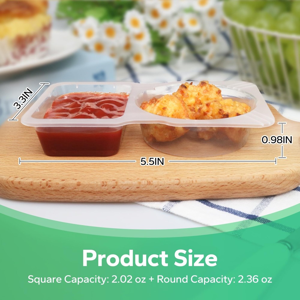 Kyavaer 20 Pcs Reusable Snack Containers, Medium, Transparent