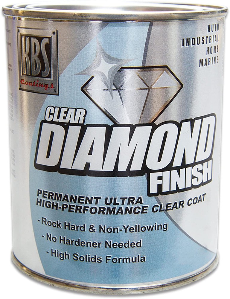 Clear Diamond Finish 1 Pt High Solid Formula Rock Hard & Non-Yellowing Safe