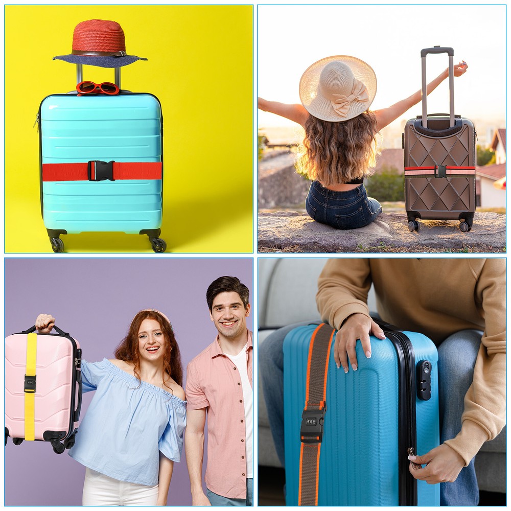 Luggage Straps with Combination Lock TSA Approved Green