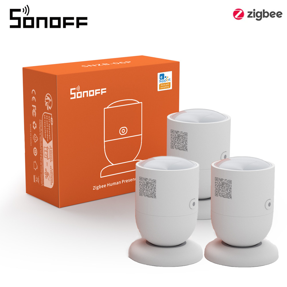 3Pack SONOFF SNZB-06P Zigbee Human Presence Sensor Rardar Detector Motion Sensor