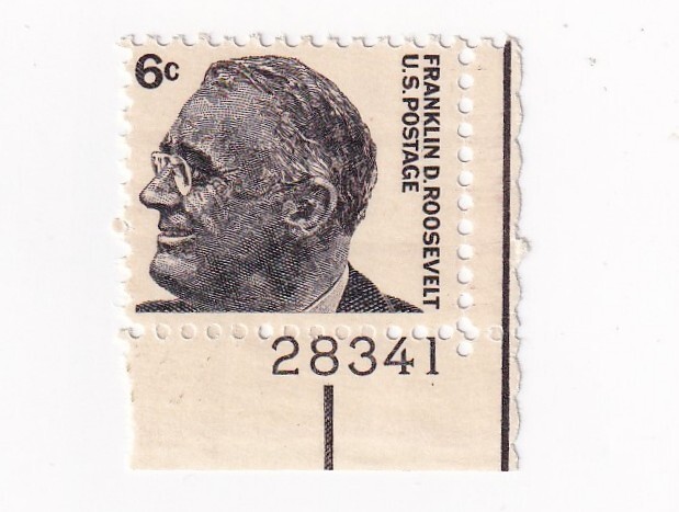 STAMP US SCOTT 1284 "Roosevelt" 6 CENT 1966 MNH WITH PB # - A