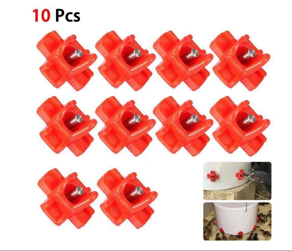10 Horizontal Side Mount Chicken Nipples Water Automatic Poultry