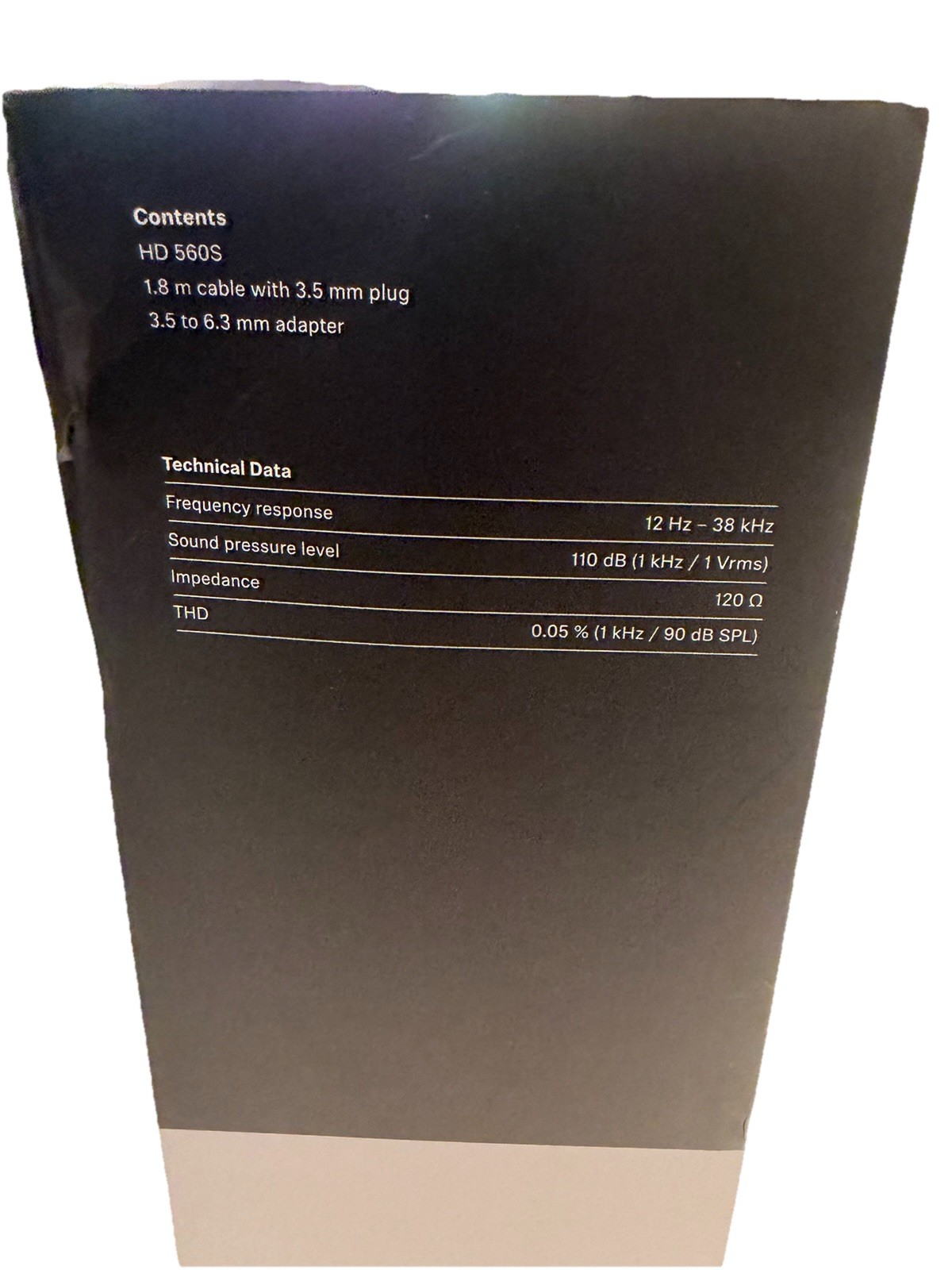 Sennheiser AURICULARES HD 560S Head-Band 3.5 MM Connector Black NEW