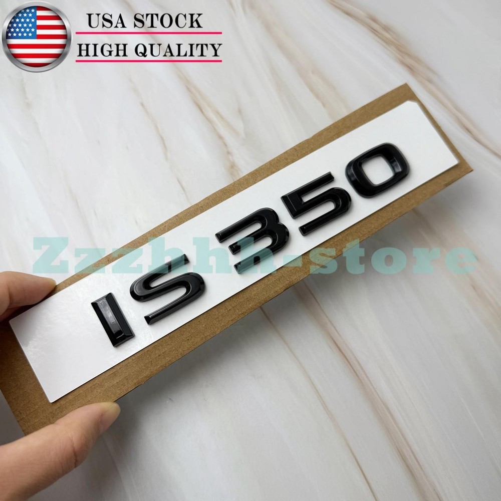 1pc Gloss Black For IS350 IS 350 Letter Car Trunk Badge Decal Emblem Replace US