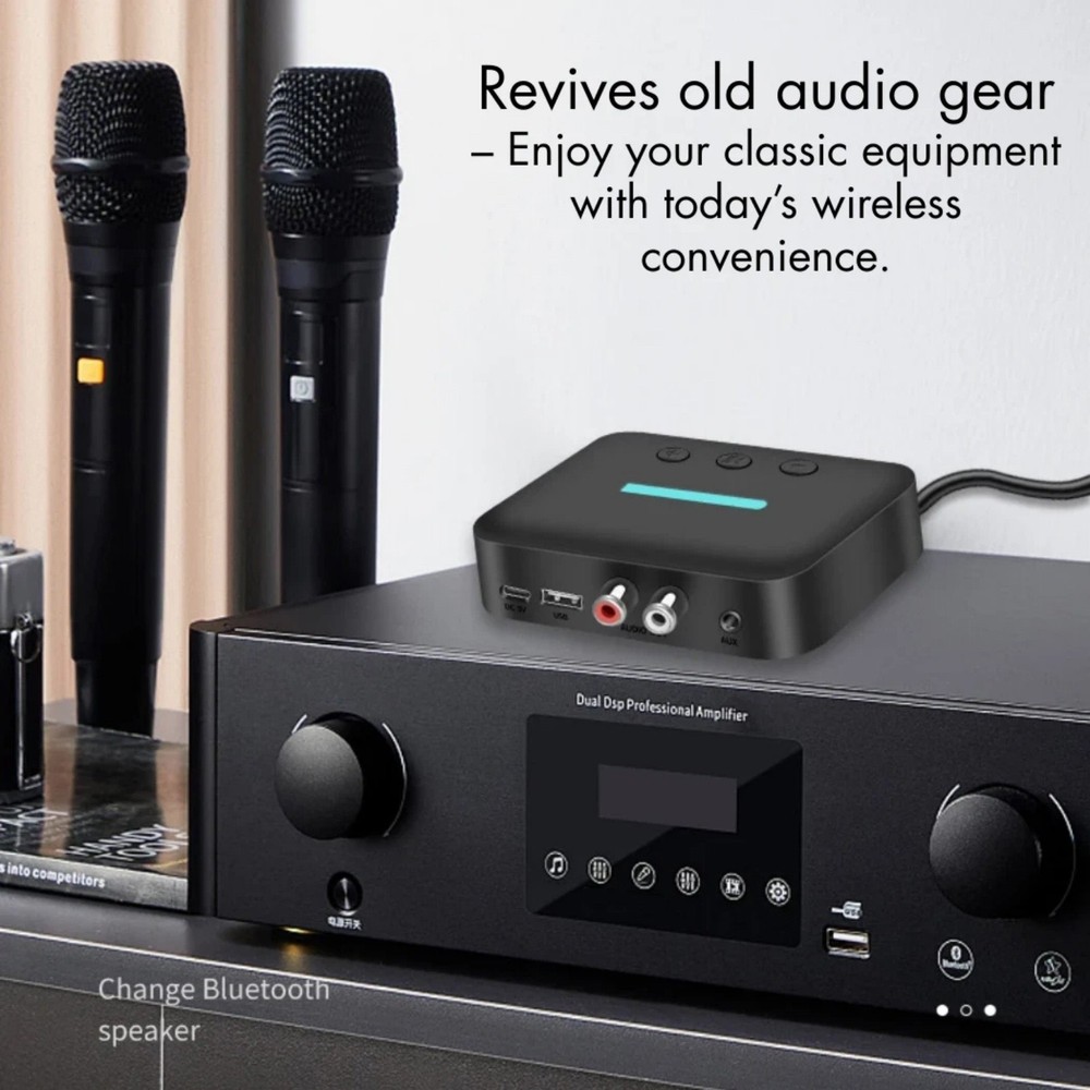 5.3 Bluetooth Receiver RCA 3.5mm AUX Wireless Audio Adapter with USB Playback