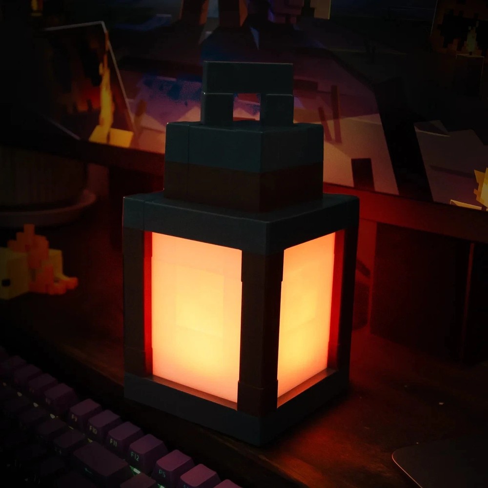 Minecraft LED lantern Remote Control 16 Color Changing Rechargeable Battery