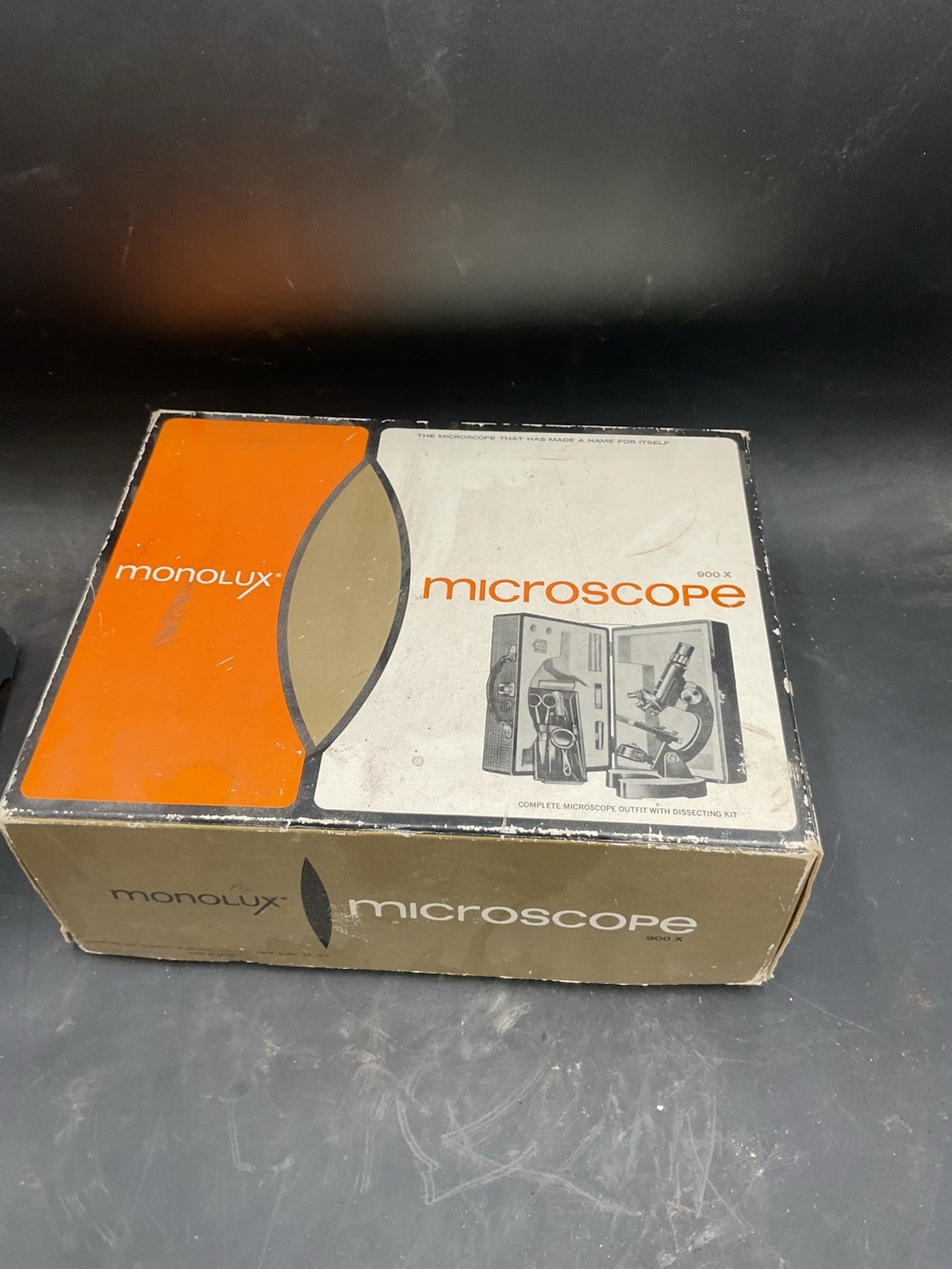 Vintage Monolux Microscope W/  Case