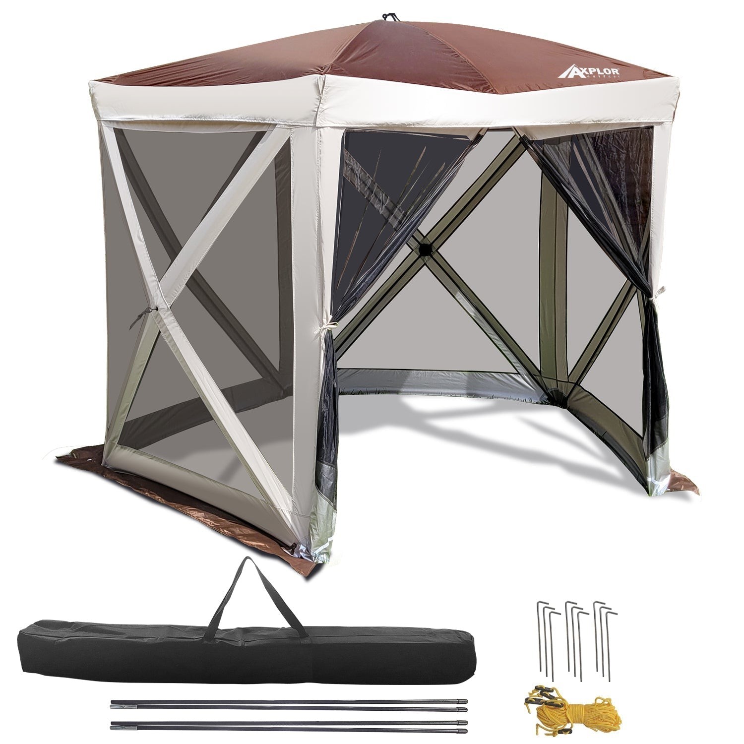 AxplorOutdoor Rapid Tent 8.5ft X8.5ft  Portable Pop-Up Canopy with Carry Bag